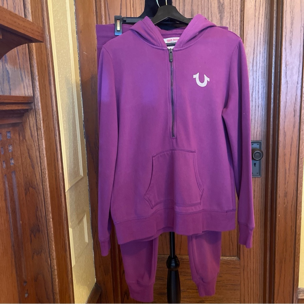 True Religion Purple Hoodie and Joggers Set